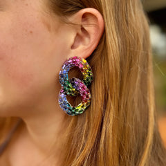 All Shades of Fabulous - Black sequin bling earrings