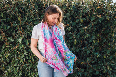 Matilda Abstract Pink Lightweight Scarf