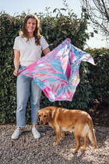 Matilda Abstract Pink Lightweight Scarf