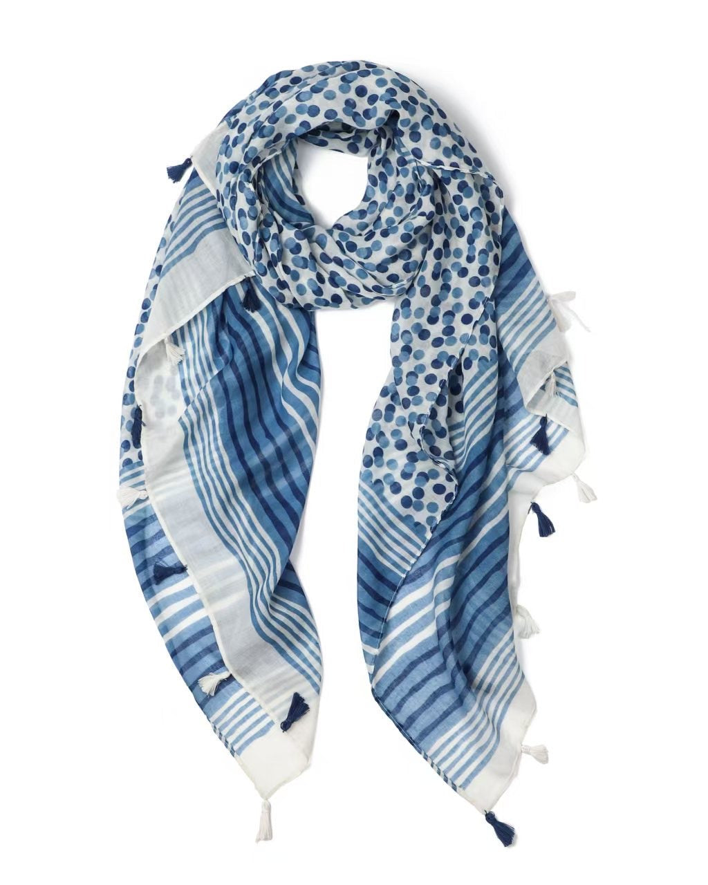 lightweight scarf, geometric scarf, classic scarf, nautical scarf