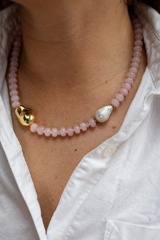 Portofino Pearl and Pink Natural Stone Necklace