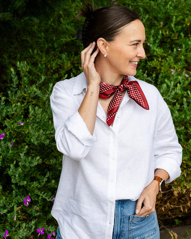 Spotted Silk Neck Scarf
