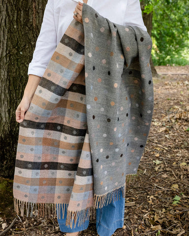 Spotty Dotty Grey Winter Scarf