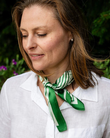 Lily Spot Silk Neck Scarf