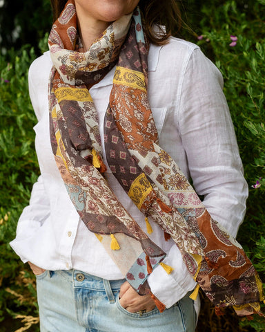 Tara Patchwork Lightweight Scarf