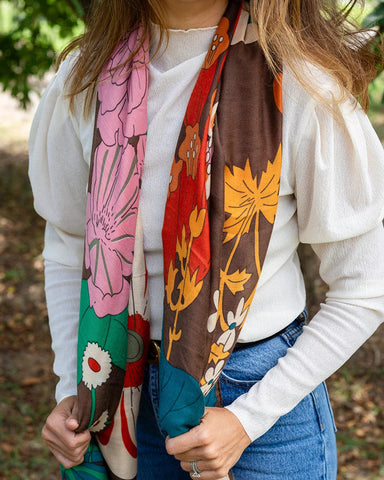 Bella Botanical in Brown Autumn/Winter Scarf