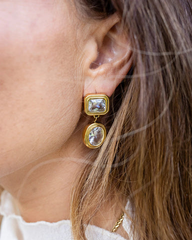 Sigourney Crystal Stud Dangle Earring