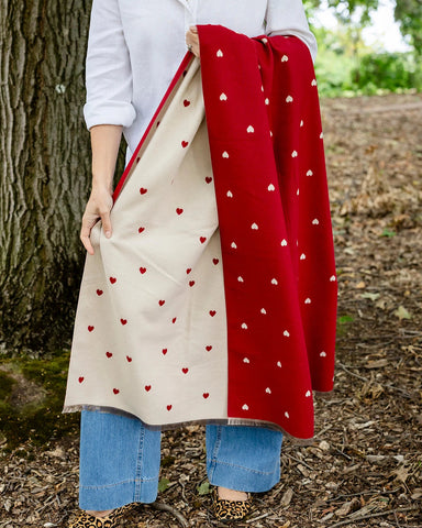 Holly Heart Red Winter Scarf