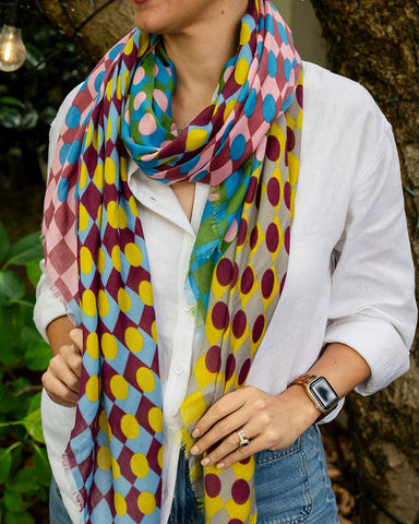 Frankie Geo in Brights Autumn/Winter Scarf