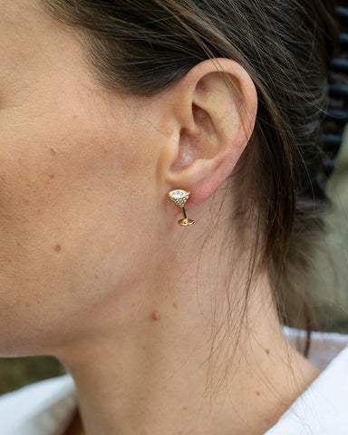 Espresso Cocktail & Coffee Bean Mini Stud Earring