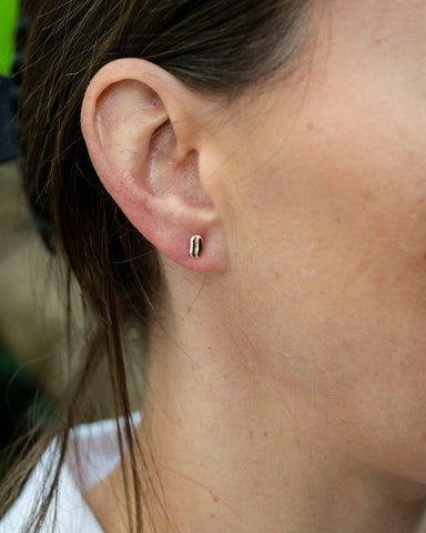 Espresso Cocktail & Coffee Bean Mini Stud Earring