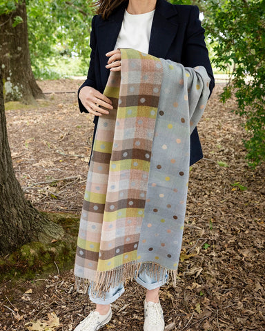 Spotty Dotty Blue Winter Scarf