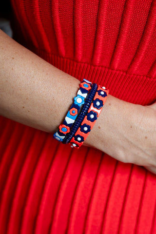 Colourful Enamel Stacking Bracelet Collection in Gold & Silver