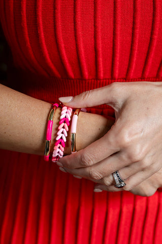Colourful Enamel Stacking Bracelet Collection in Gold & Silver