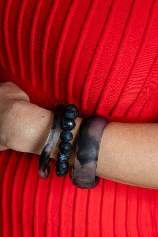 Wave Resin Stacking Bangle