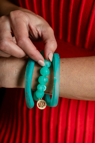 Wave Resin Stacking Bangle