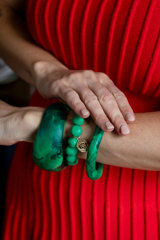 Wave Resin Stacking Bangle