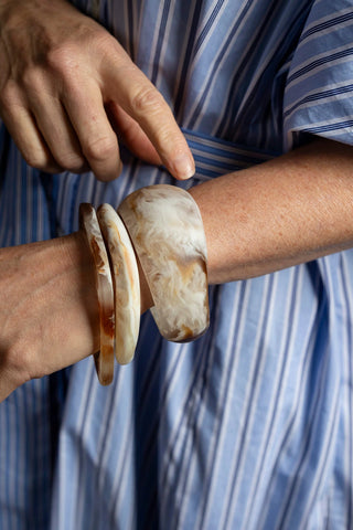 Wave Resin Stacking Bangle