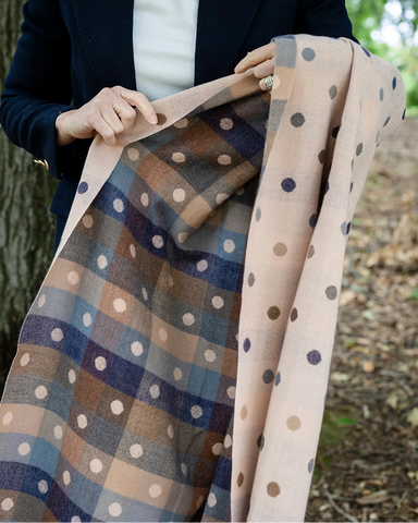 Spotty Dotty Blush Pink Winter Scarf