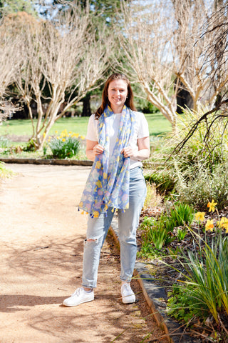 Anna Floral Lightweight Scarf