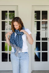 Norah Knit in Blue Autumn/Winter Scarf