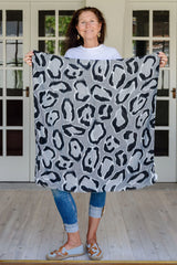 Uma Animal Print in Grey Autumn/Winter Scarf