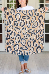 Uma Animal Print in Tan Autumn/Winter Scarf