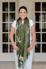 Betsie Bow in Green Autumn/Winter Scarf