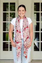 Frieda Floral in Pink Autumn/Winter Scarf