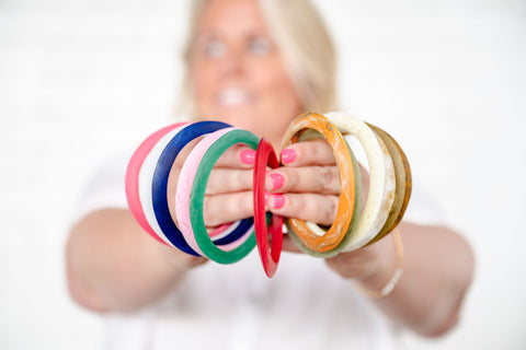 Point Resin Stacking Bangle