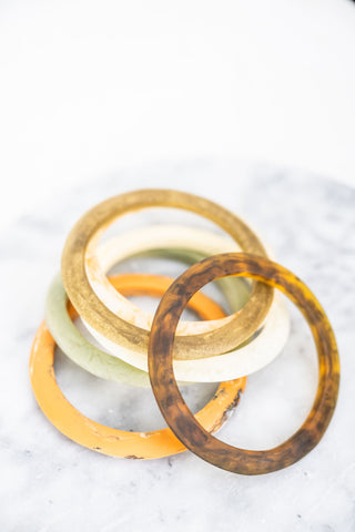 Point Resin Stacking Bangle