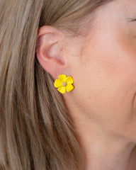 Small Yellow Flower Earrings