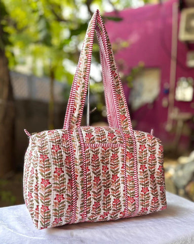 Trellis Floral Duffel Bag