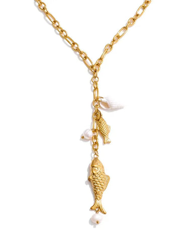 Isla Seaside Charm Cluster Necklace