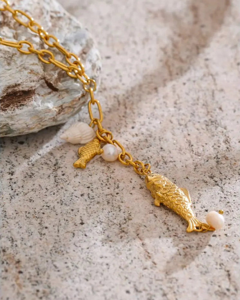 Isla Seaside Charm Cluster Necklace