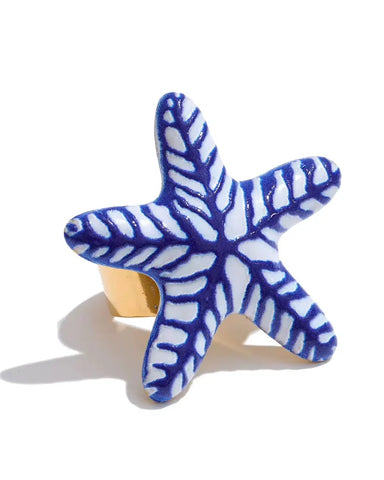 Mediterranean Starfish Adjustable Ring