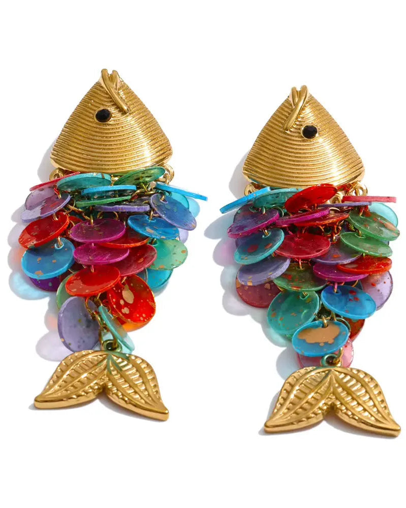 Wanda Fishtail Earring in Brights