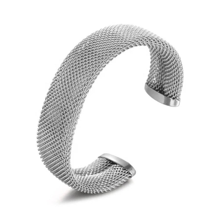Elegance Mesh Cuff (Silver & Gold)