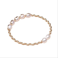 Freshwater Pearl Stainless Steal Cuff Bracelets