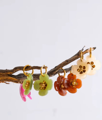 Willa Bronze Flower Hoop Earring