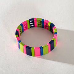 Colourful Enamel Stacking Bracelet Collection