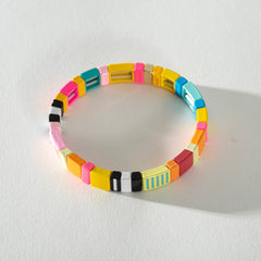 Colourful Enamel Stacking Bracelet Collection