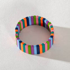 Colourful Enamel Stacking Bracelet Collection