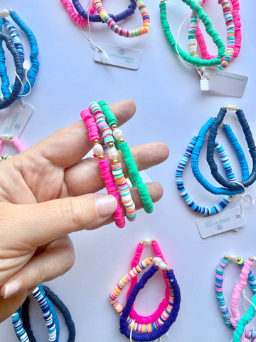 Billie Pearl Pop Heishi Bracelet Bundle