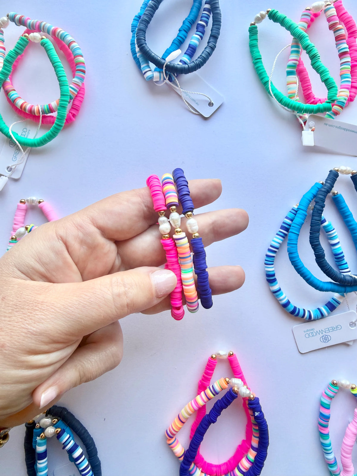 Polly Pearl Pop Heishi Bracelet Bundle