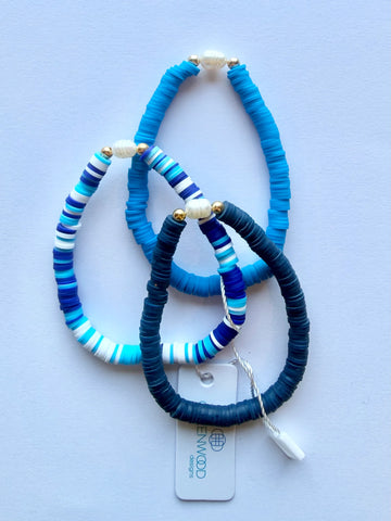 Eva Pearl Pop Heishi Bracelet Bundle