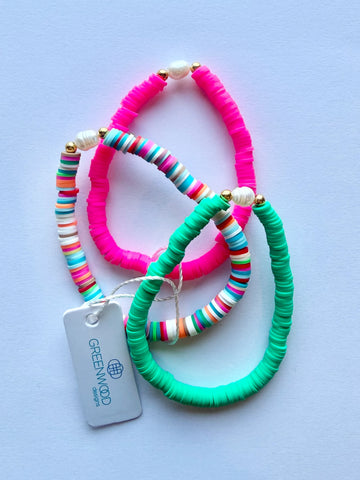 Billie Pearl Pop Heishi Bracelet Bundle