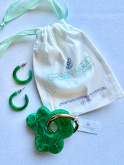 Emerald FLORAL Keyring/Hoop Bundle