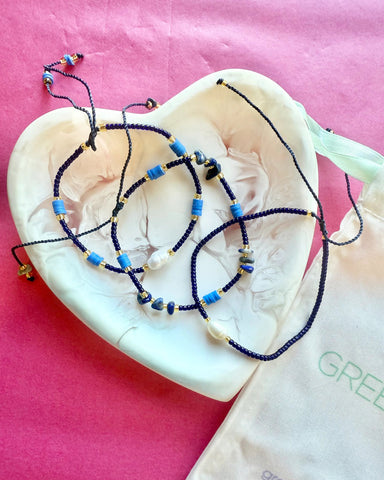 $25 Fine Crystal/Pearl Navy Bracelet Bundle