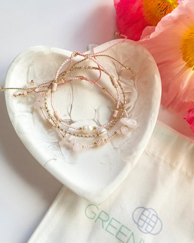 $25 Fine Crystal/Pearl Pale Pink Bracelet Bundle